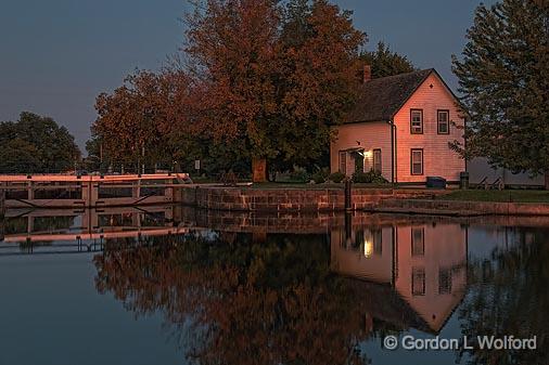 Lockmaster's House At Sunset_23184-6.jpg - Rideau Canal Waterway photographed at Smiths Falls, Ontario, Canada.